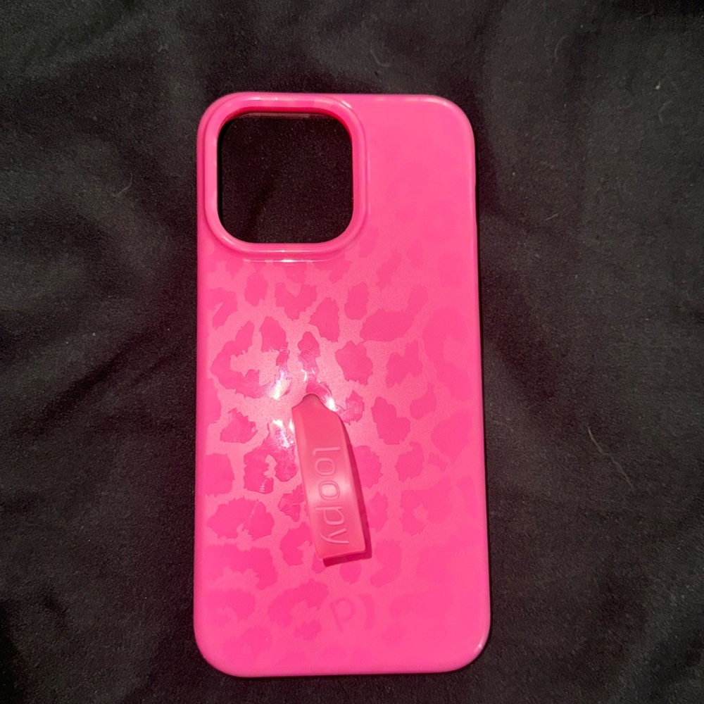 Loopy pink leopard iPhone 15 Pro Max
